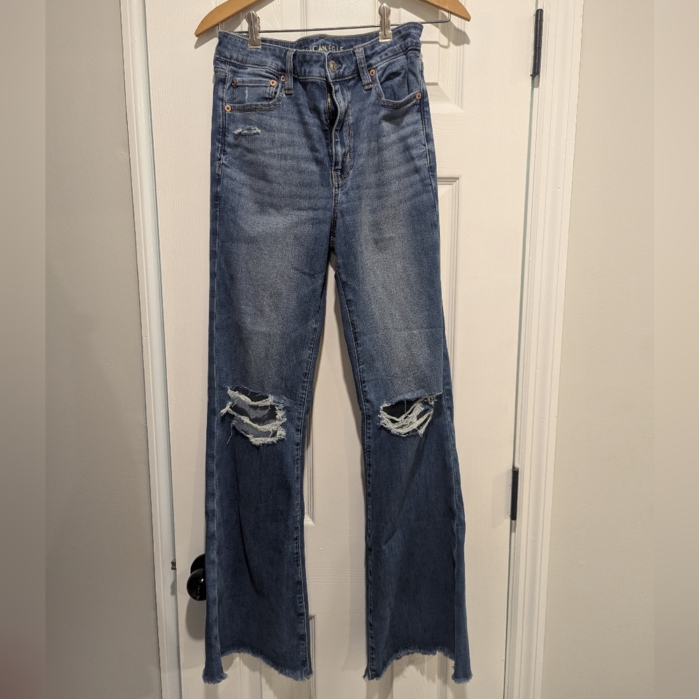 American eagle super high-rise flare jeans